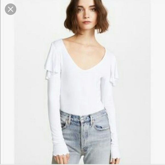 Free People Tops - NWT Free People Ruffle Sleeve Tee